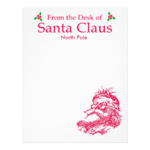 Customizable From the Desk of Santa Claus Personalized Letterhead
