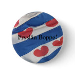 customizable Fryslan Friesland Flag Button