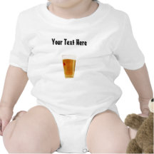 Customizable Full Golden Beer Glass Baby's Tshirt