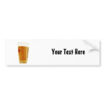 Customizable Full Golden Beer Glass Bumper Sticker