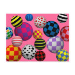 Customizable Fun & Colorful Balls Post Card