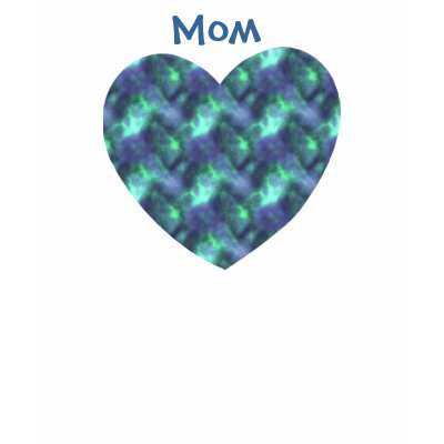 Customizable Funky Blue and Green Heart Tshirt by iheartshop