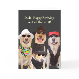 Customizable Funny Birthday Labs & cattle dog. Cards