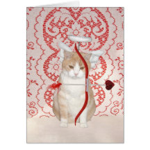Customizable Funny Cupid Cat Cards