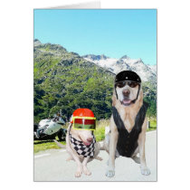Customizable Funny Dog/Lab Biker/Motorcycle Card cards