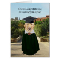 Customizable Funny Dog/Lab Graduation cards