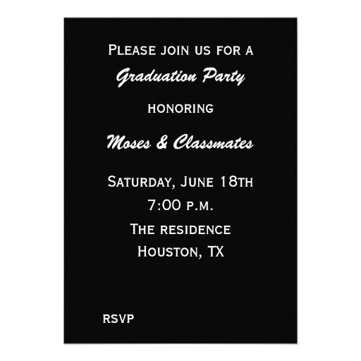 Customizable Funny Graduation Party Invitation