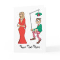 Customizable Funny Mistletoe Stalker Card