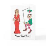 Customizable Funny Mistletoe Stalker Card