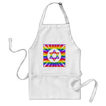 Customizable Gay Pride Rainbow Star of David Apron