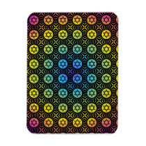 Customizable Gay Pride Rainbow Star of David Rectangular Magnets