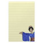 Customizable Geisha Stationery - optional lines