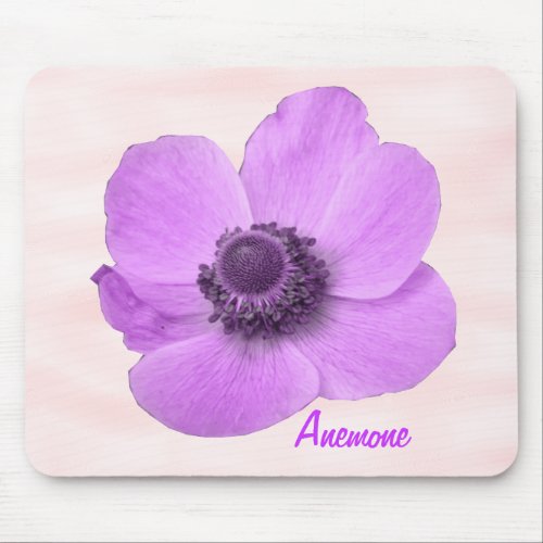 Customizable Girly Pink Anemone Mousepad mousepad