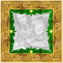 Customizable Golden Frame Christmas Ornament photo sculptures