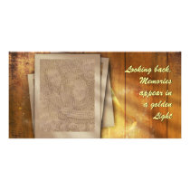 (Customizable) Golden Meries Photo Card Template