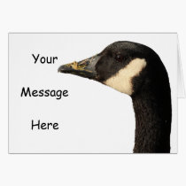 Customizable Goose Head Greeting Card cards