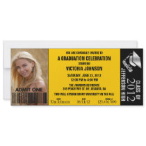 Customizable Graduation Admission Ticket Invite