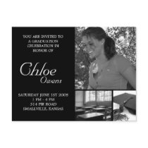 Customizable Graduation Invitation postcards