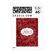 Customizable graduation maroon swirl postage stamp stamp