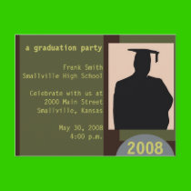 Customizable Graduation Party Postcard