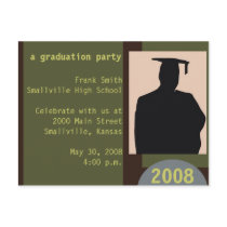 Customizable Graduation Party Postcard