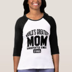 Customizable Greatest Mom Ladies 3/4 Sleeve Fitted Raglan