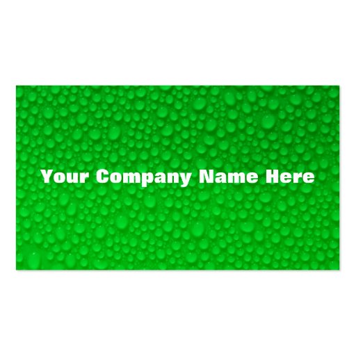 CUSTOMIZABLE Green Business Card (back side)