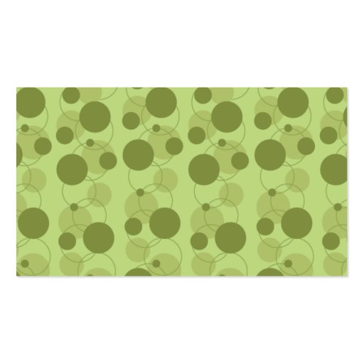 customizable green dots card business card templates (back side)