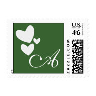 Customizable Green Heart Postage stamp
