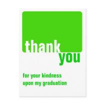 Customizable Green - Thank you - Graduation postcards by patricklori Customizable Green - Thank you - Graduation postcards