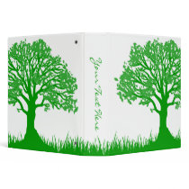 Customizable Green Tree Binder