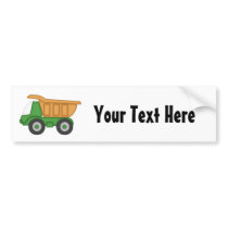 Customizable Green Truck Bumper Sticker