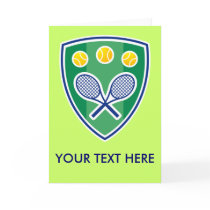 Customizable Greeting Card For Tennis Players cards