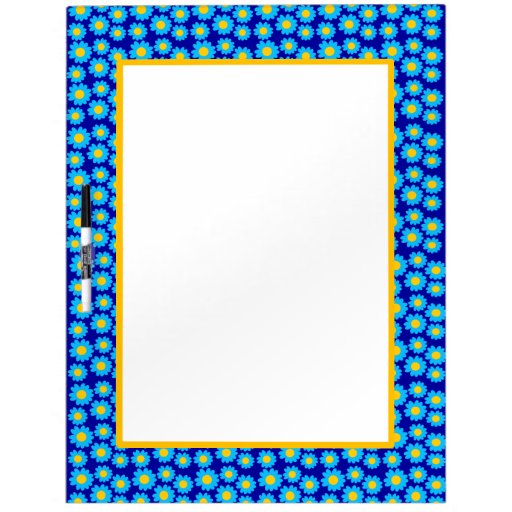 Customizable Groovy Daisies Dry Erase Board