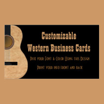 Customizable Guitar Music Business Card business cards