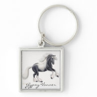 Customizable Gypsy Vanner Cob Horse Keychain