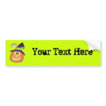 Customizable Halloween Pumpkin bumper stickers