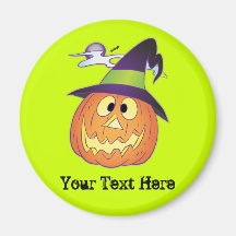 Customizable Halloween Pumpkin Refrigerator Magnets