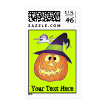 Customizable Halloween Pumpkin postage