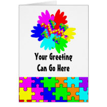 Customizable Hands And Puzzling Puzzle Piece cards