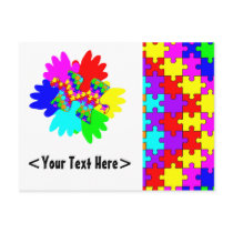 Customizable Hands And Puzzling Puzzle Piece postcards