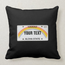 (Customizable) Hawaii License Plate pillows