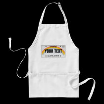 (Customizable) Hawaiian License Plate aprons