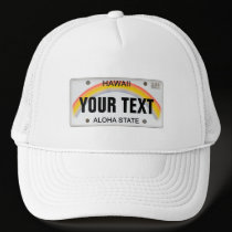 (Customizable) Hawaiian License Plate hats