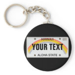 (Customizable) Hawaiian License Plate Keychain