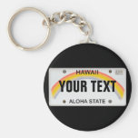 (Customizable) Hawaiian License Plate Keychain