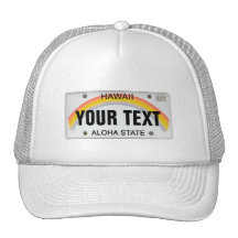 (Customizable) Hawaiian License Plate Mesh Hats
