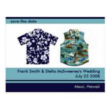 Customizable Hawaiian Save the Date Postcards