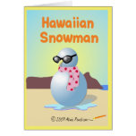 Customizable Hawaiian Snowman Card