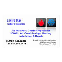CUSTOMIZABLE Heating & Cooling BC Business Cards